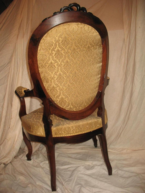 Paire de fauteuils Louis-Philippe en palissandre époque 19ème