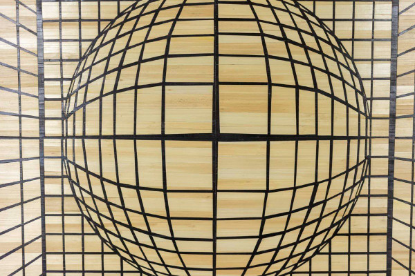 Kinetic Panel In Straw Marquetry, Contemporary Work, LS5434