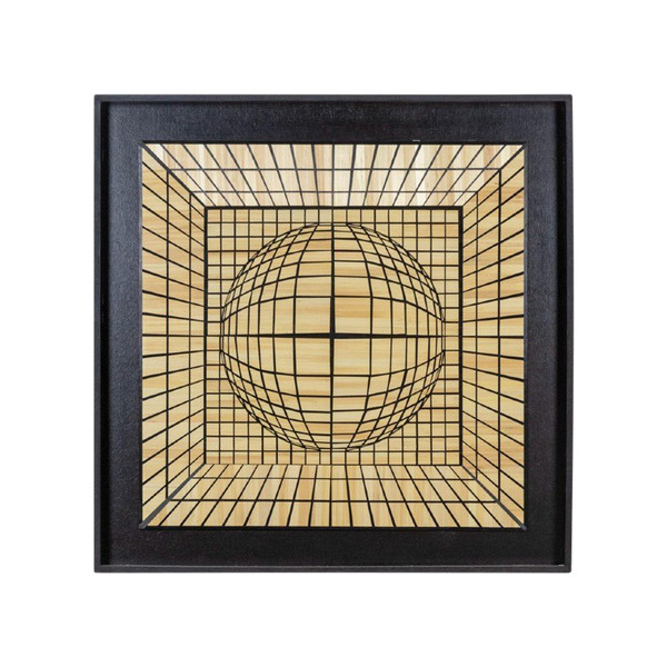 Kinetic Panel In Straw Marquetry, Contemporary Work, LS5434