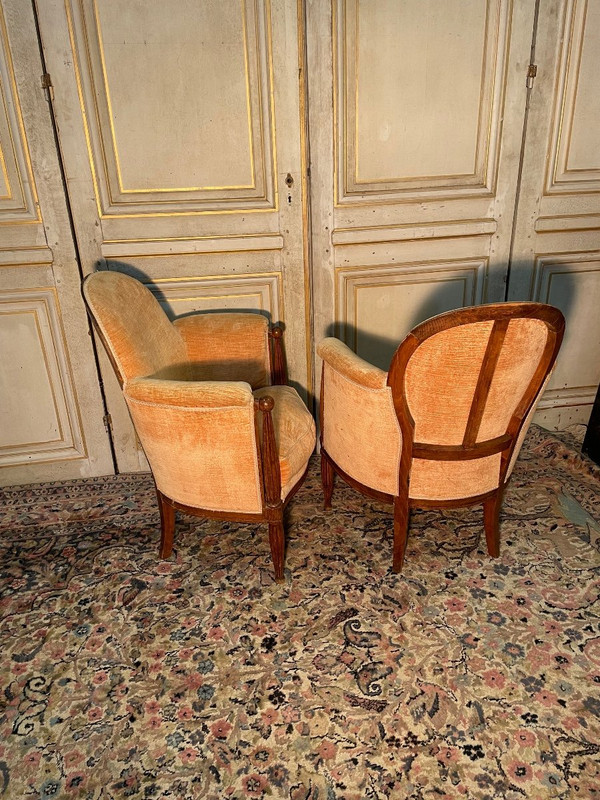 Paire De Fauteuil Art Deco Dans Le Goût De Follot