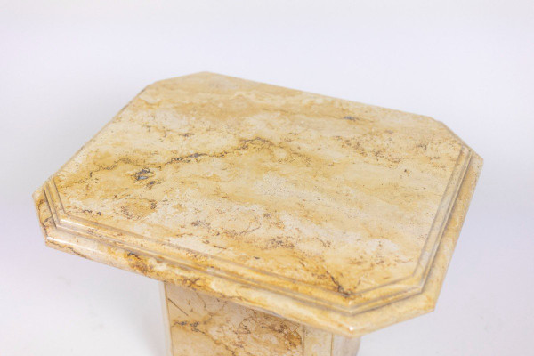 Pair Of Side Tables In Siena Marble, 1970s, Ls5581404c