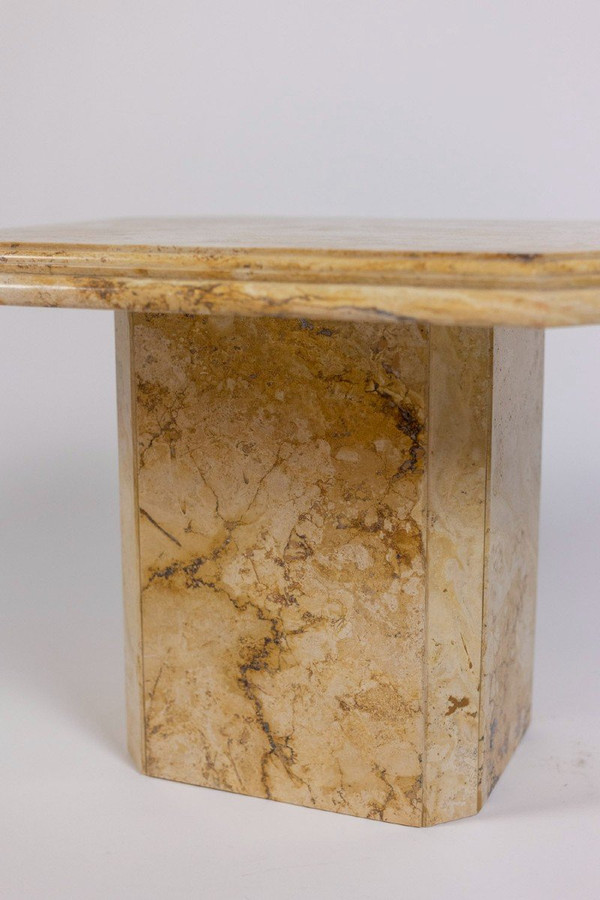 Pair Of Side Tables In Siena Marble, 1970s, Ls5581404c