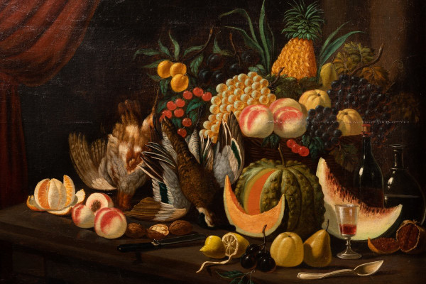 Nature-morte. Huile Sur Toile, Fin XVII - Début XVIIIe Siècle