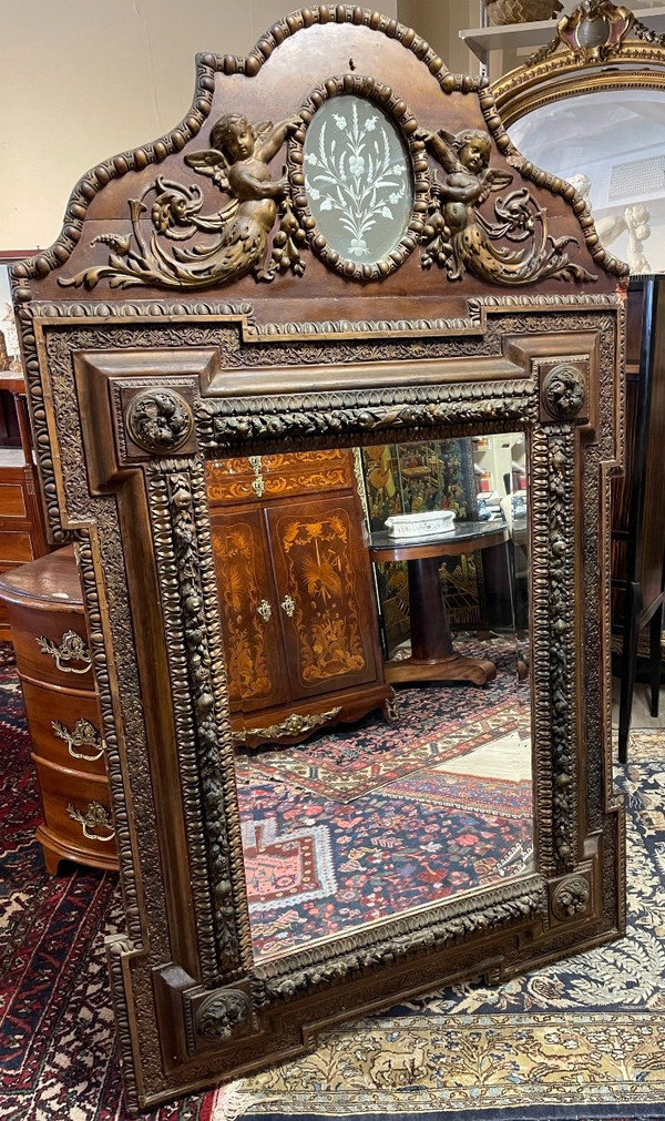 Large Mirror With Cherubs 19 Eme