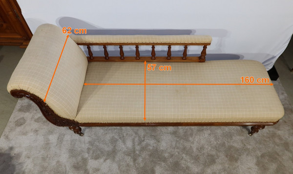 Long Meridian in Solid Mahogany, Victorian Period, England - Mid-19th Century