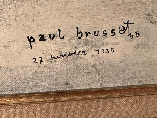 Jean Paul Brusset, Öl auf Leinwand, Ansicht von Paris (1909 - 1985)