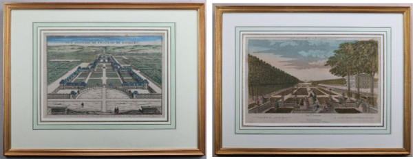 Set Of 18 18th Century Framed Optical Views