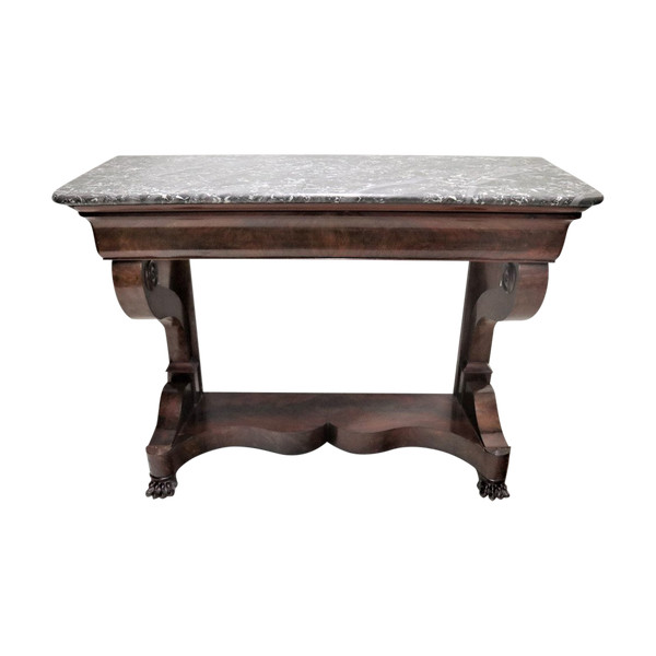 Restoration-period mahogany console.