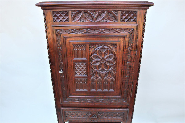 Neo-gothic Style Carved Oak Dresser