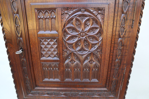 Neo-gothic Style Carved Oak Dresser