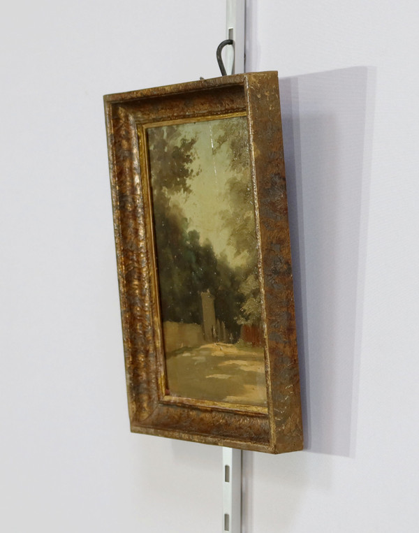 Small painting "Ballade en calèche" signed O. Carmorent - 19th century