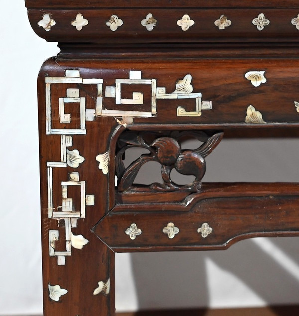 Small Indochinese Rosewood Bench Seat - Late 19th century