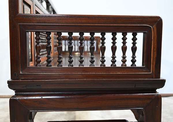 Small Indochinese Rosewood Bench Seat - Late 19th century