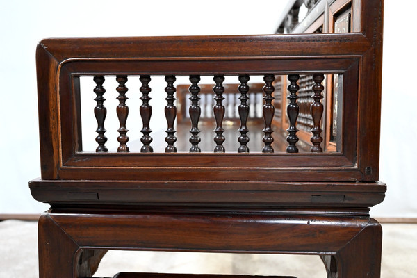 Small Indochinese Rosewood Bench Seat - Late 19th century