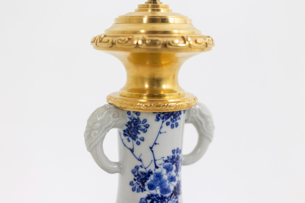 Japanese Porcelain And Gilt Bronze Lamp, Circa 1880, LS5095331A