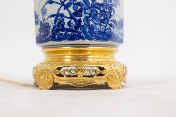 Japanese Porcelain And Gilt Bronze Lamp, Circa 1880, LS5095331A