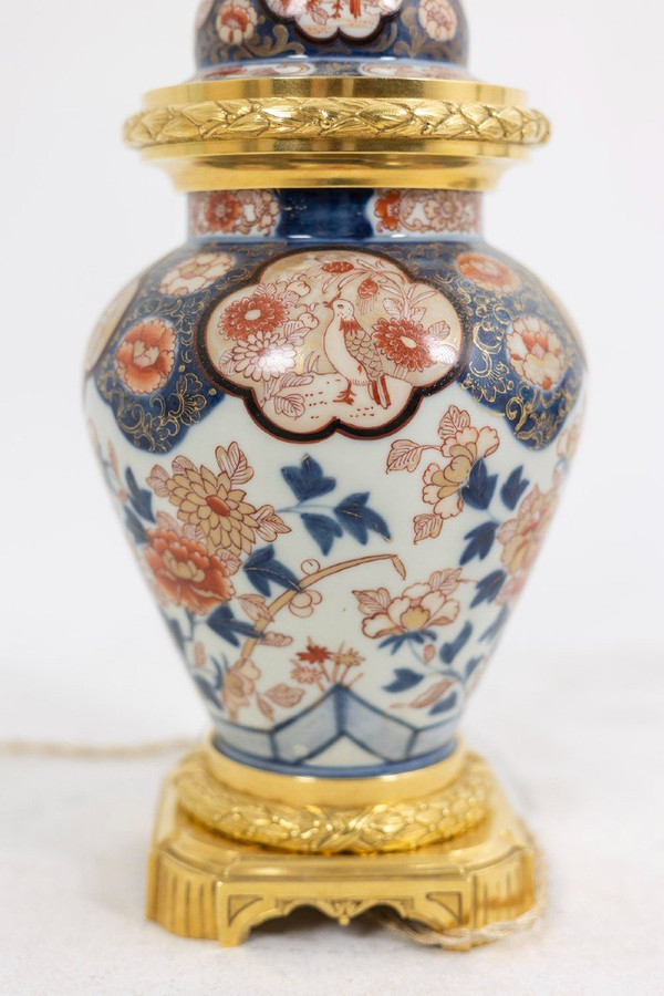 Lampe aus Imari-Porzellan und vergoldeter Bronze, um 1880, LS5057431B