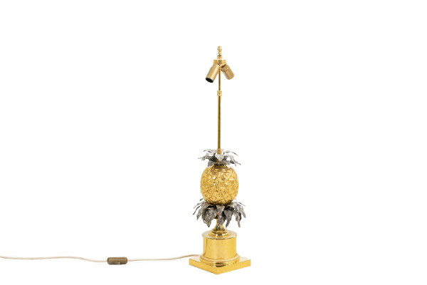 Maison Charles, "Pineapple" Bronze Lamp, 1960s, LS4875454