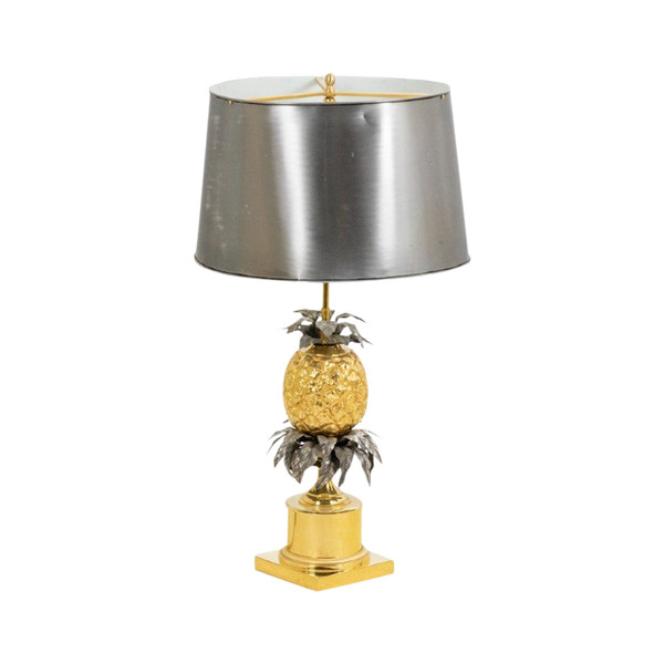 Maison Charles, "Pineapple" Bronze Lamp, 1960s, LS4875454