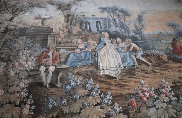 Very Large Oil On Canvas, Fresco In The Eighteenth Century Style, 264x672cm