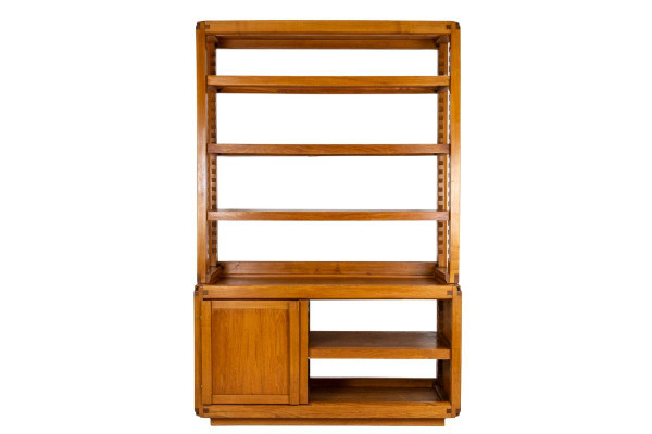 Pierre Chapo, Elm Shelving Unit, 1960s, LS51192231A