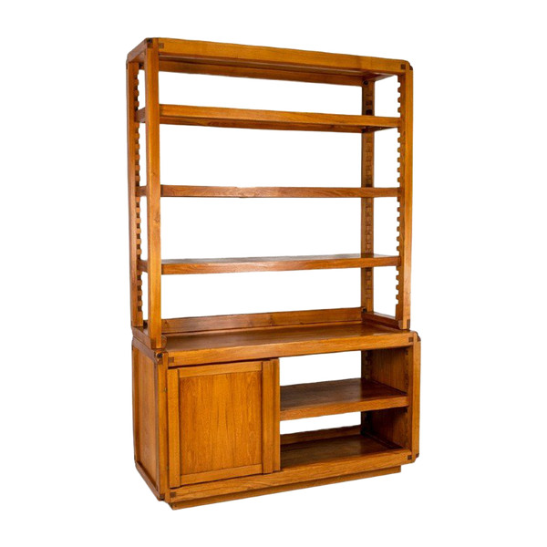 Pierre Chapo, Elm Shelving Unit, 1960s, LS51192231A