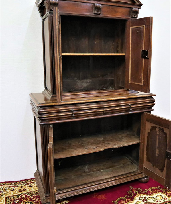 Buffet 2 Body In Walnut, Renaissance Style