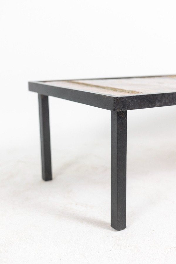 Robert And Jean Cloutier, Lava And Metal Coffee Table, 1950s, Ls50721001