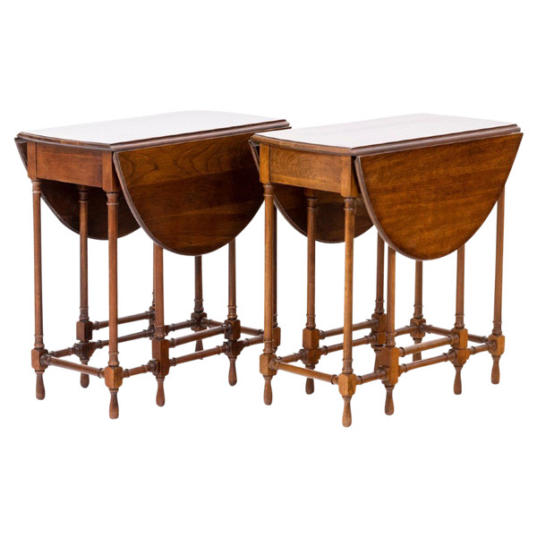 Paire de tables volantes « Gateleg » en acajou, vers 1950, LS4872351