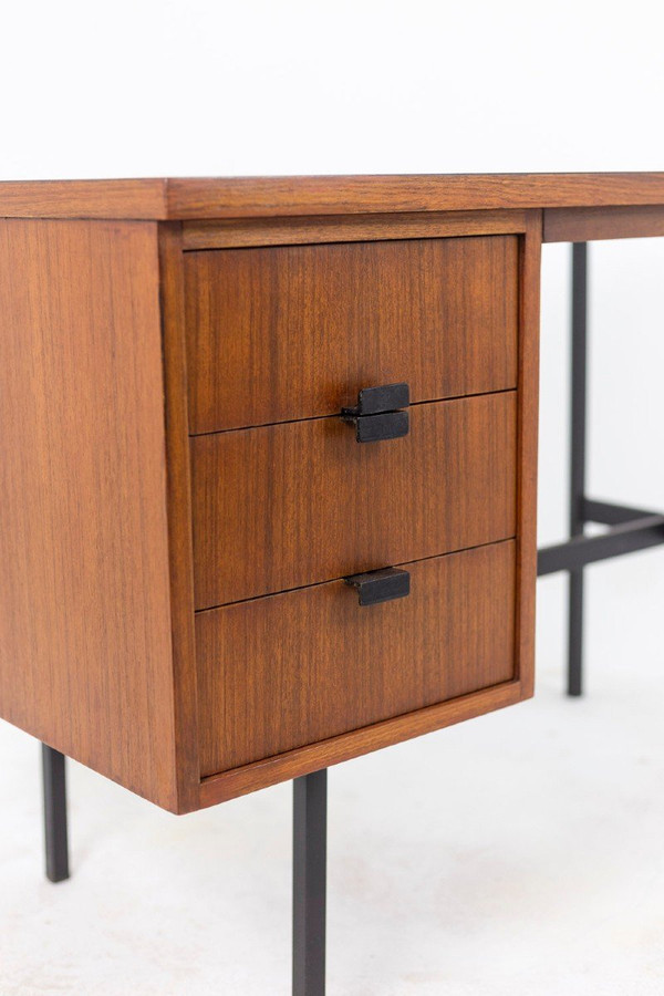 Jacques Hitier for Multiplex, “Multitable” desk in mahogany, 1950s, LS4679151