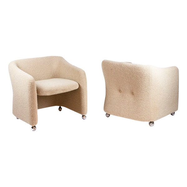 Paire de fauteuils à bouclettes, années 1970, LS47981251