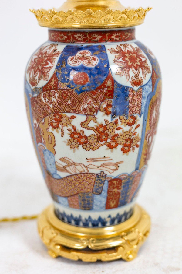 Imari porcelain and gilt bronze lamp, circa 1880, LS4605391