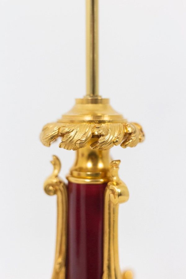 Chinese Porcelain And Gilt Bronze Lamp, Circa 1880, Ls4370731