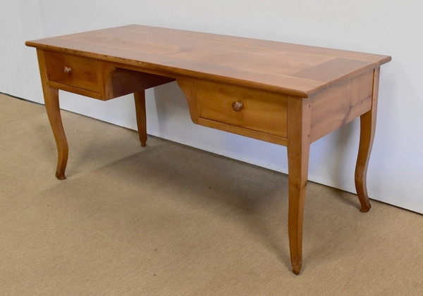 Grande Table Bureau Régionale en Merisier massif, style Louis XV  – Milieu XIXe