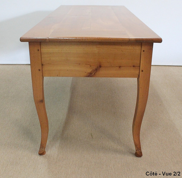 Grande Table Bureau Régionale en Merisier massif, style Louis XV  – Milieu XIXe