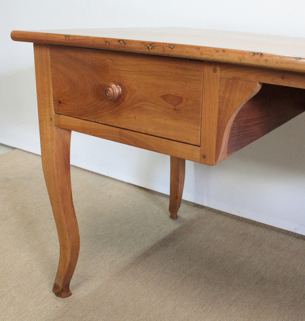 Grande Table Bureau Régionale en Merisier massif, style Louis XV  – Milieu XIXe