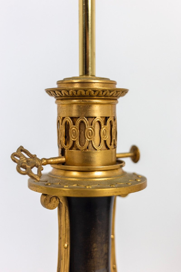 Pair Of Sheet Metal And Gilt Bronze Lamps, Circa 1880, Op529901