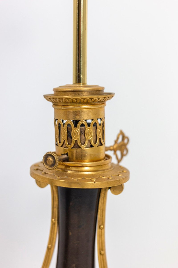 Pair Of Sheet Metal And Gilt Bronze Lamps, Circa 1880, Op529901