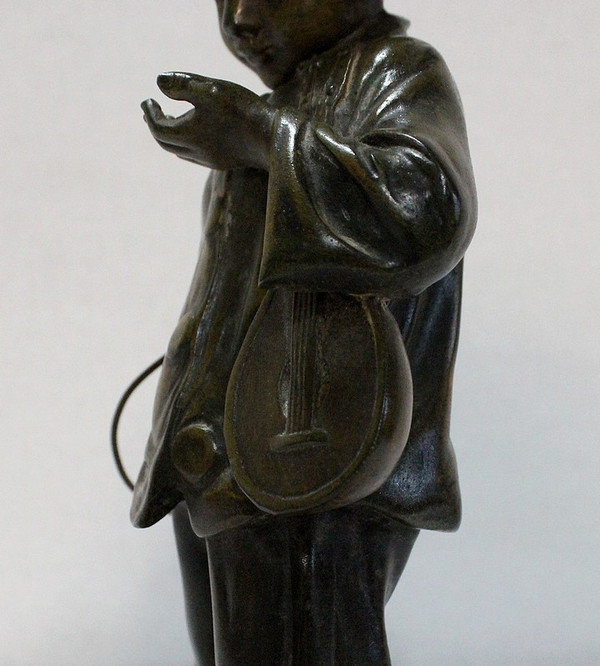 Régule "Jeune Joueur de rue", by G. Demange - Early 20th century