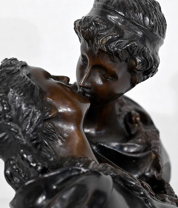 Bronze "Le Baiser Donné" after J-A. Houdon - Late 19th century