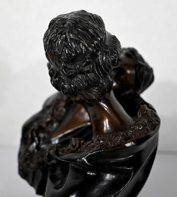 Bronze "Le Baiser Donné" after J-A. Houdon - Late 19th century