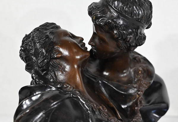 Bronze "Le Baiser Donné" after J-A. Houdon - Late 19th century