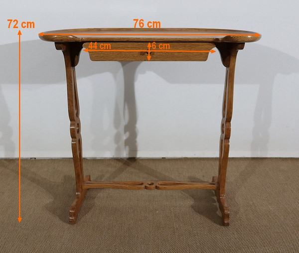 Table de Service volante, in solid Oak - 1900