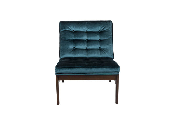 Dänischer Fireside Chair von France & Son aus Palisander und blauem Samt, 1962 – LS3705B1511