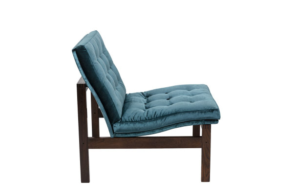 Dänischer Fireside Chair von France & Son aus Palisander und blauem Samt, 1962 – LS3705B1511