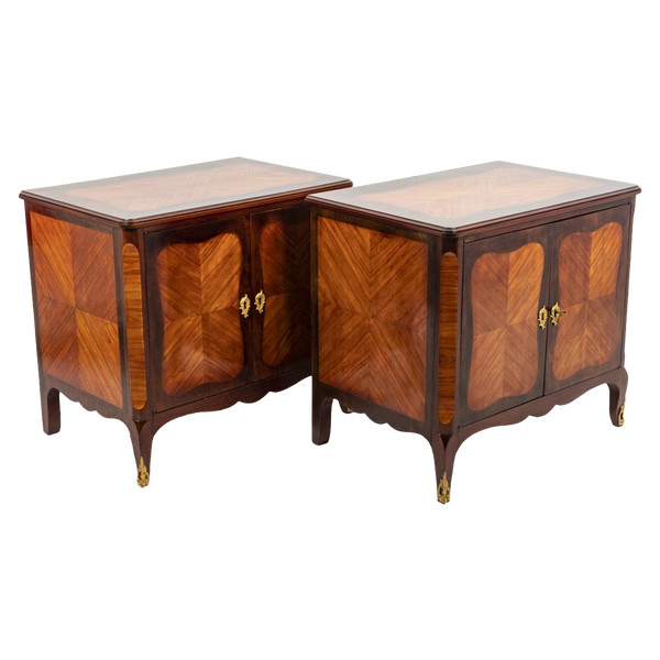 Pair Of Louis XV Style Buffets In Violet Wood, Circa 1900 - Ls4279951