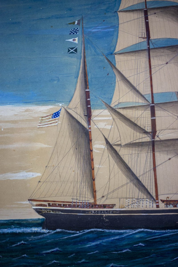 Raphaël Rispoli, Marine à La Gouache, XIXe Siècle - OP200301