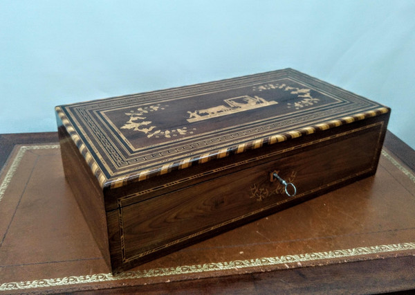 Inlaid writing desk