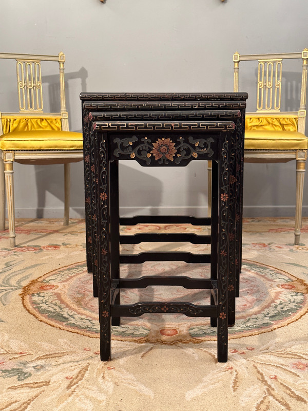 Nesting Tables Coromandel Lacquer Napoleon III Period