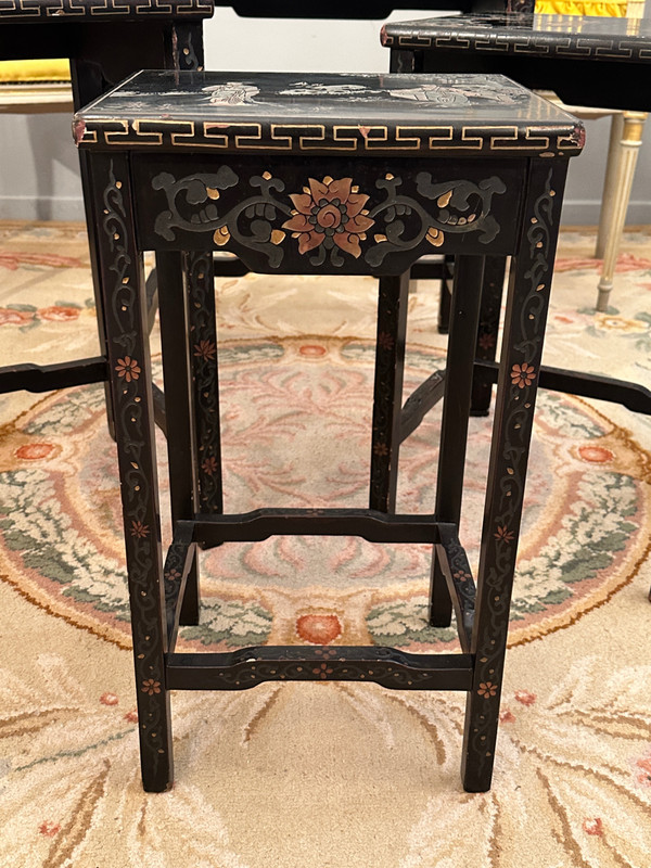 Nesting Tables Coromandel Lacquer Napoleon III Period